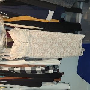 Taupe Lace  spaghetti  strap dress siza 8